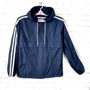|•TOMMY HILFIGER•| Fully Fleece Lined Pack-Away Windbreaker Hooded Vintage